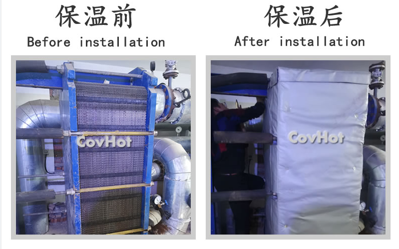 板式<a href=http://www.jsyhl.cn/e/tags/?tagname=%E6%8D%A2%E7%83%AD%E5%99%A8%E4%BF%9D%E6%B8%A9 target=_blank class=infotextkey>換熱器保溫</a>套,板換保溫罩